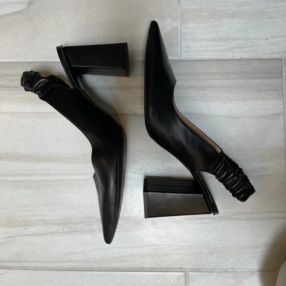 L’INTERVALLE | LUCILLE LEATHER HEEL | BLACK | SIZE 10 - Picture 3 of 10